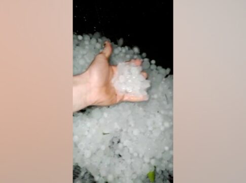 Granizo en Pozo Azul