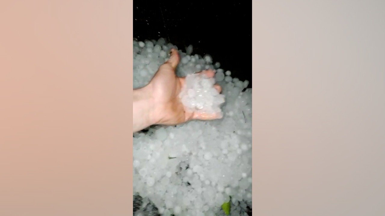 Granizo en Pozo Azul