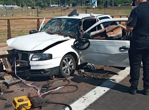 accidente en la rotonda del Arroyo Zaimán