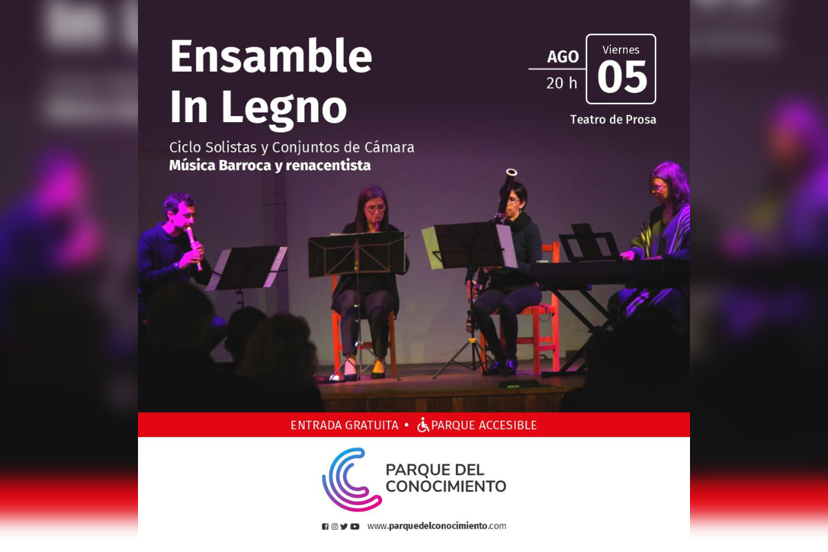 Ensamble "In Legno": Agosto inicia con música renacentista y barroca en el Parque del Conocimiento