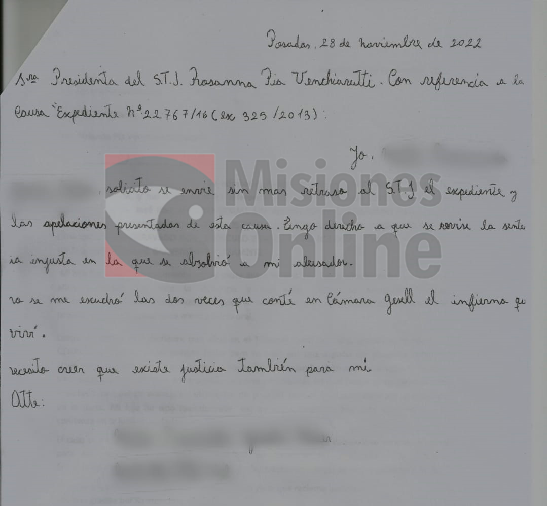 Misiones “tengo Derecho A Que Se Revise La Sentencia En La Que Se Absolvió A Mi Abusador 3422