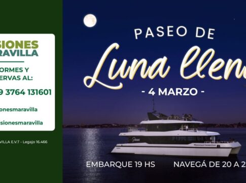 paseo de luna llena en el catamarán