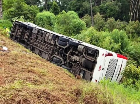 siete muertos al despistar un colectivo entre Florianópolis