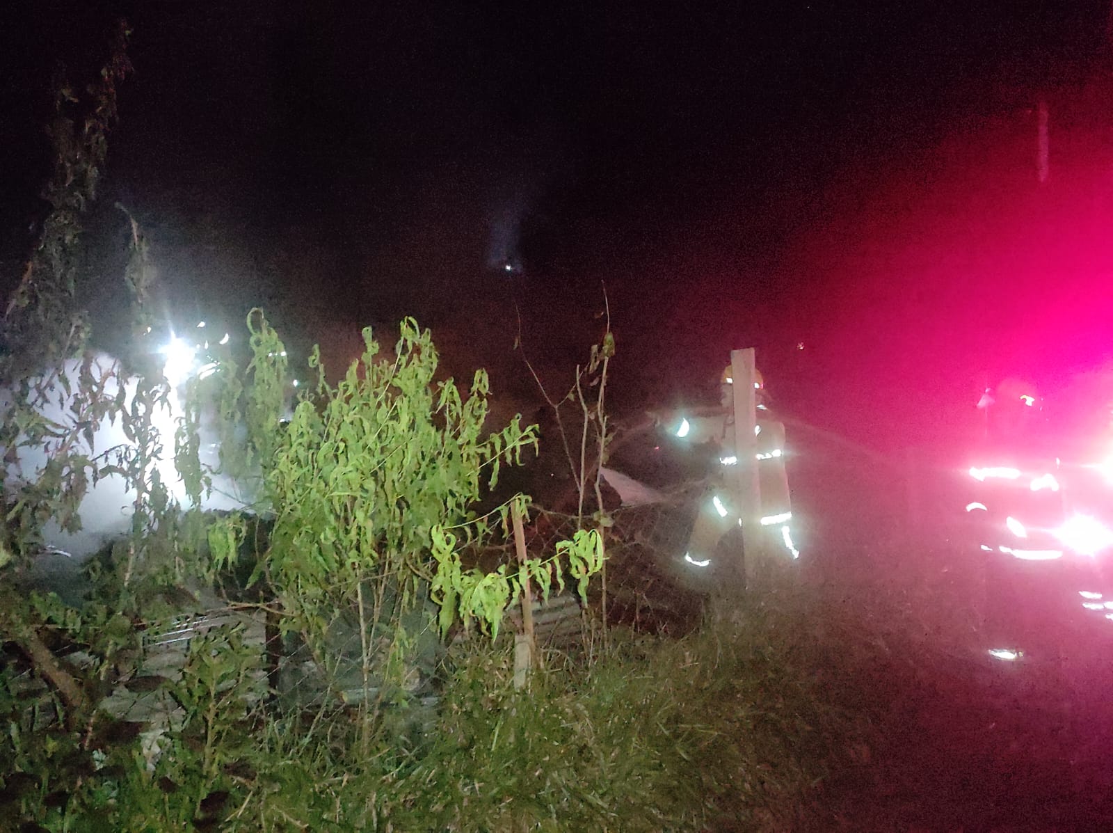 vivienda que se incendió en El Soberbio