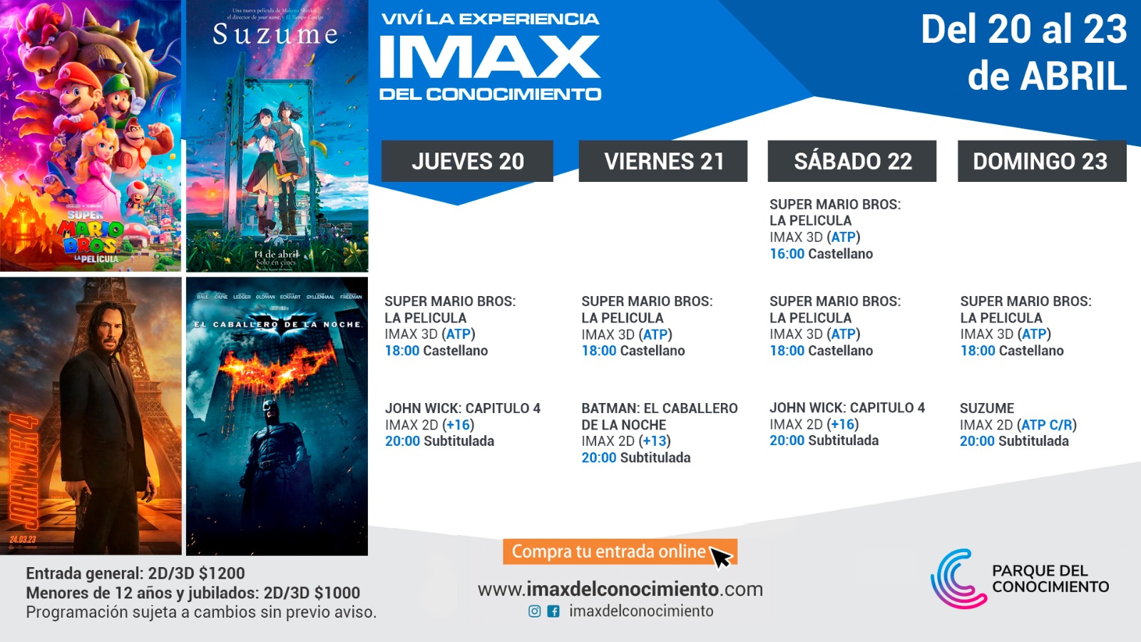 El IMAX del Conocimiento se llena de animación, cómic, manga y cine de  acción - Radio Libertad