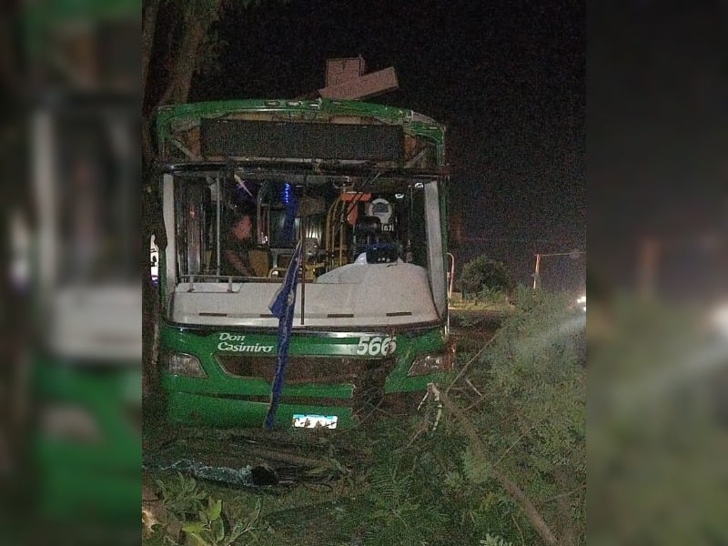 Despiste de un colectivo urbano en Posadas