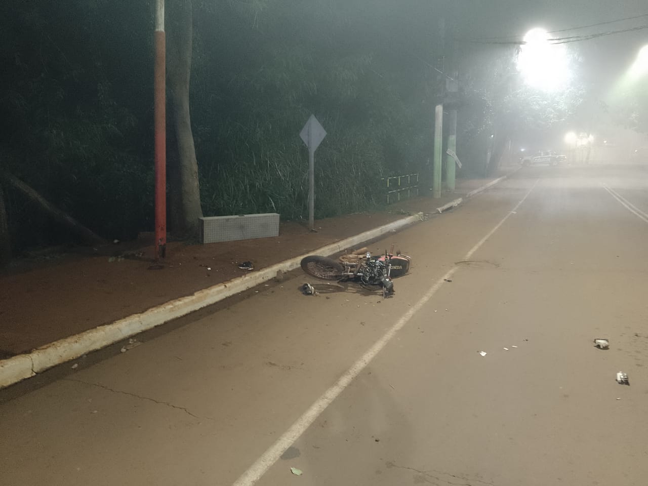 despiste de una moto en Puerto Iguazú