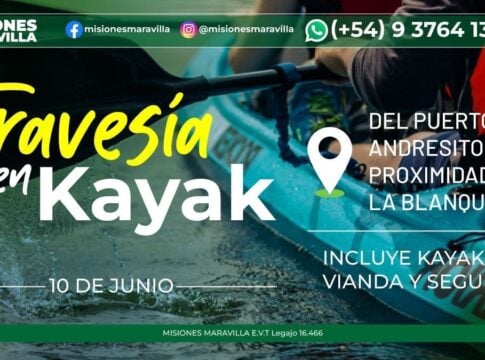 travesía en kayak