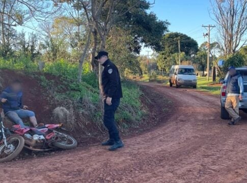 motociclista resultó con lesiones