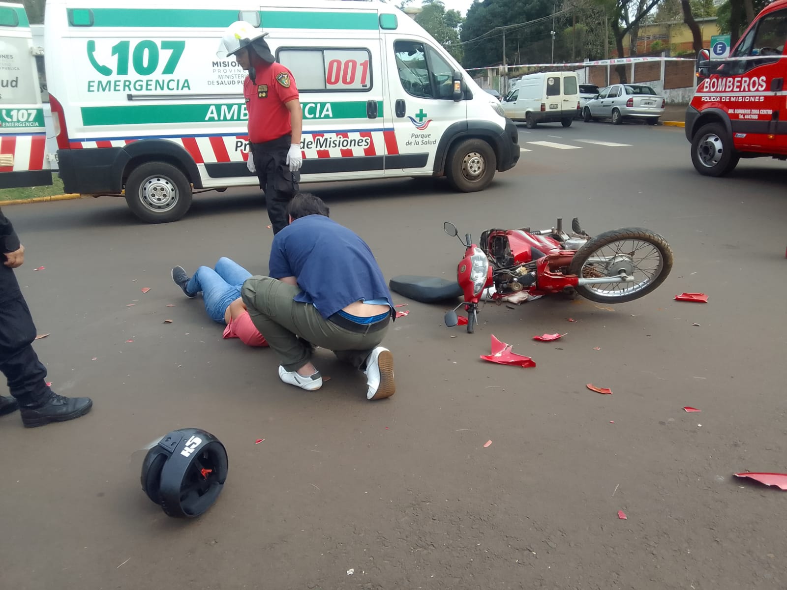 choques en pleno centro de Posadas