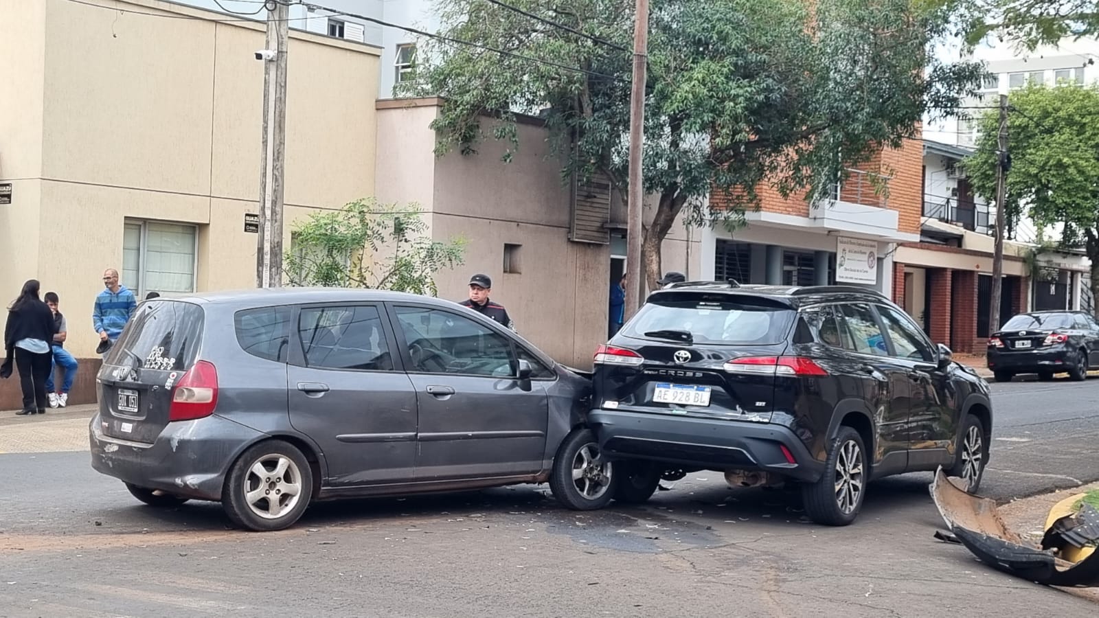 choques en pleno centro de Posadas