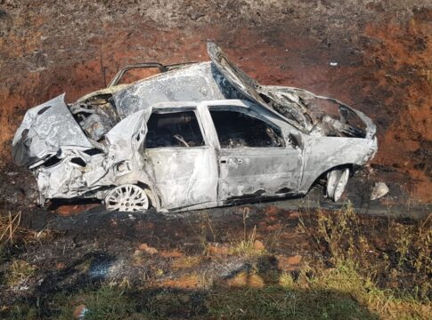 incendio de su vehículo en San Vicente