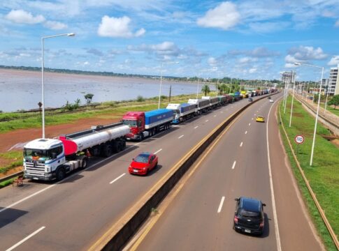 congestión de camiones