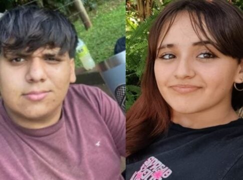 Maximiliano Bulfe (16) y Amaia Fiorela Romero (13), fallecidos en el accidente.