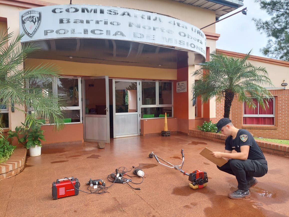 Efectivos policiales recuperaron elementos robados