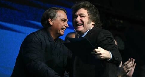 Jair Bolsonaro y Javier Milei.