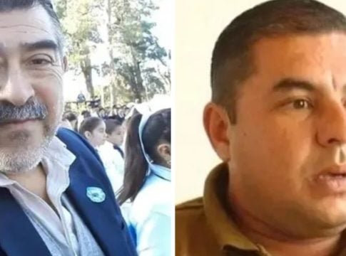 El exmilitar Carlos Pérez y el comisario Maciel.