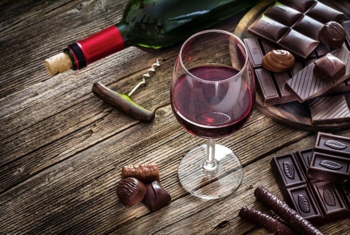 Vino y chocolate