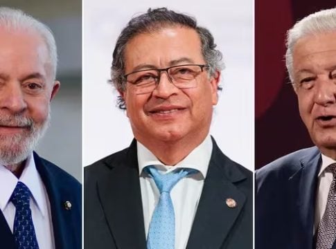 Los presidentes Lula Da Silva, Gustavo Petro y Andrés Manuel López Obrador.