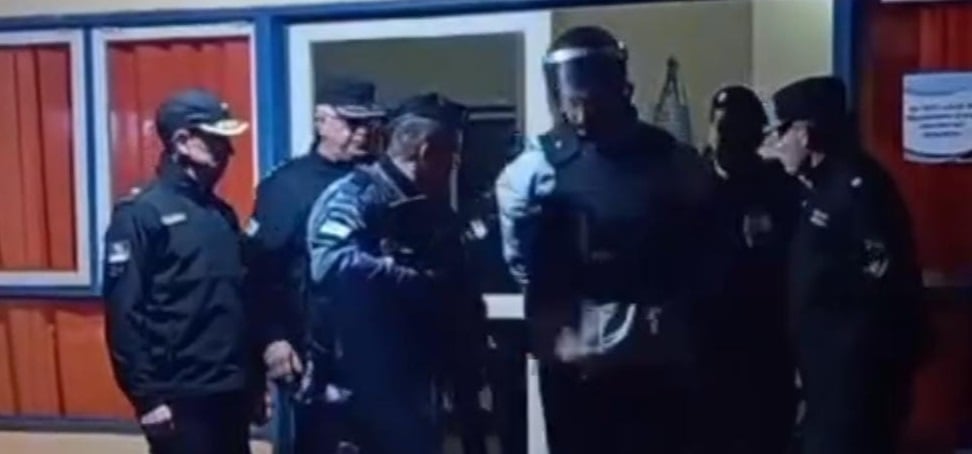 Germán Kiczka, durante su traslado de este domingo desde Apóstoles.