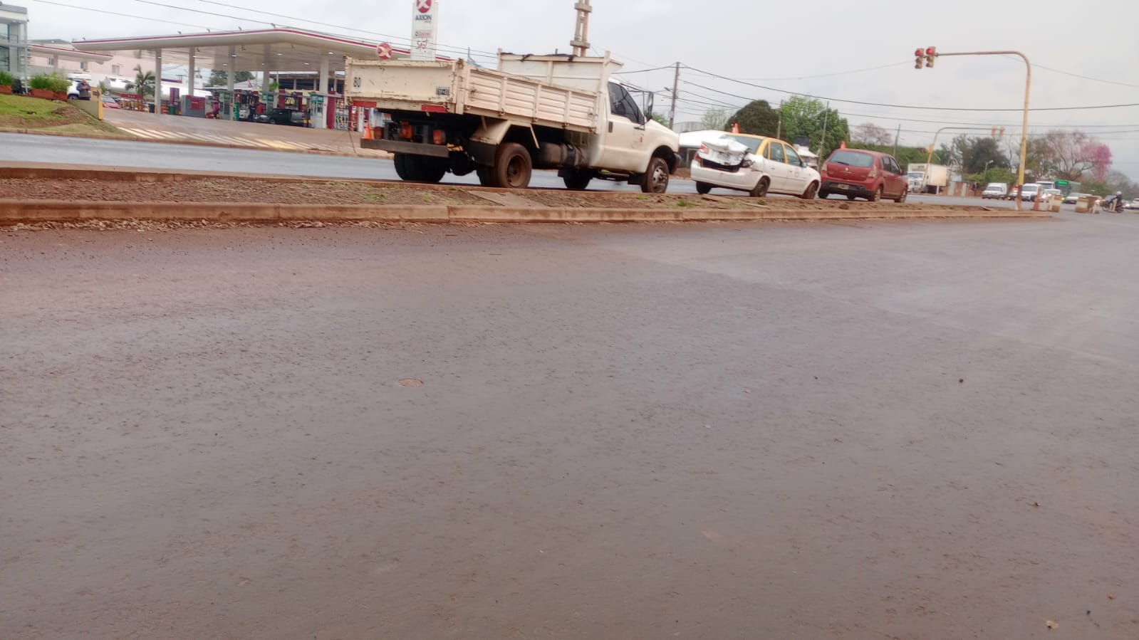 Choque en cadena en la avenida Quaranta