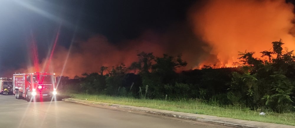 incendio en la zona oeste de Posadas