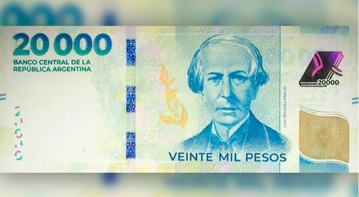 billete de $20.000