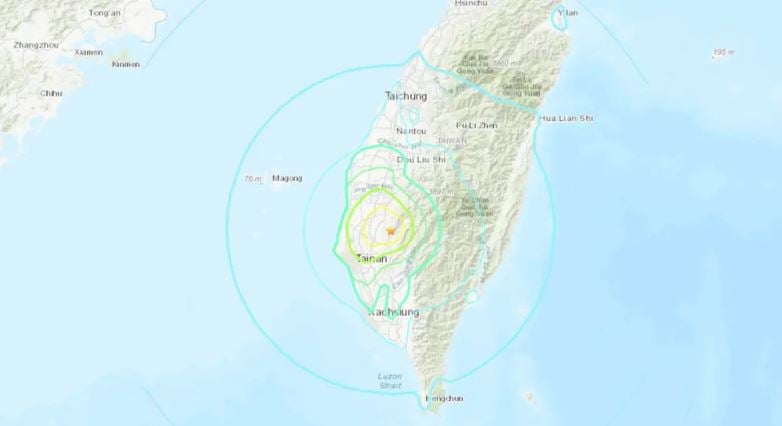 terremoto en taiwán