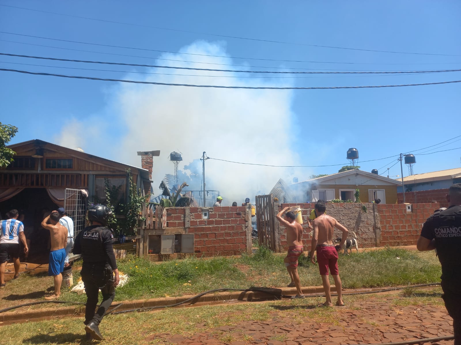 incendio en tres viviendas de Posadas