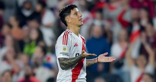 Driussi, autor del primer gol de River.
