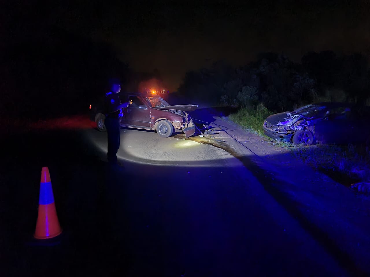 Choque frontal en Panambí