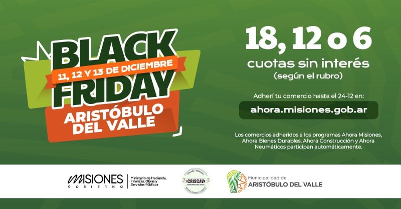 Black Friday en Aristóbulo del Valle