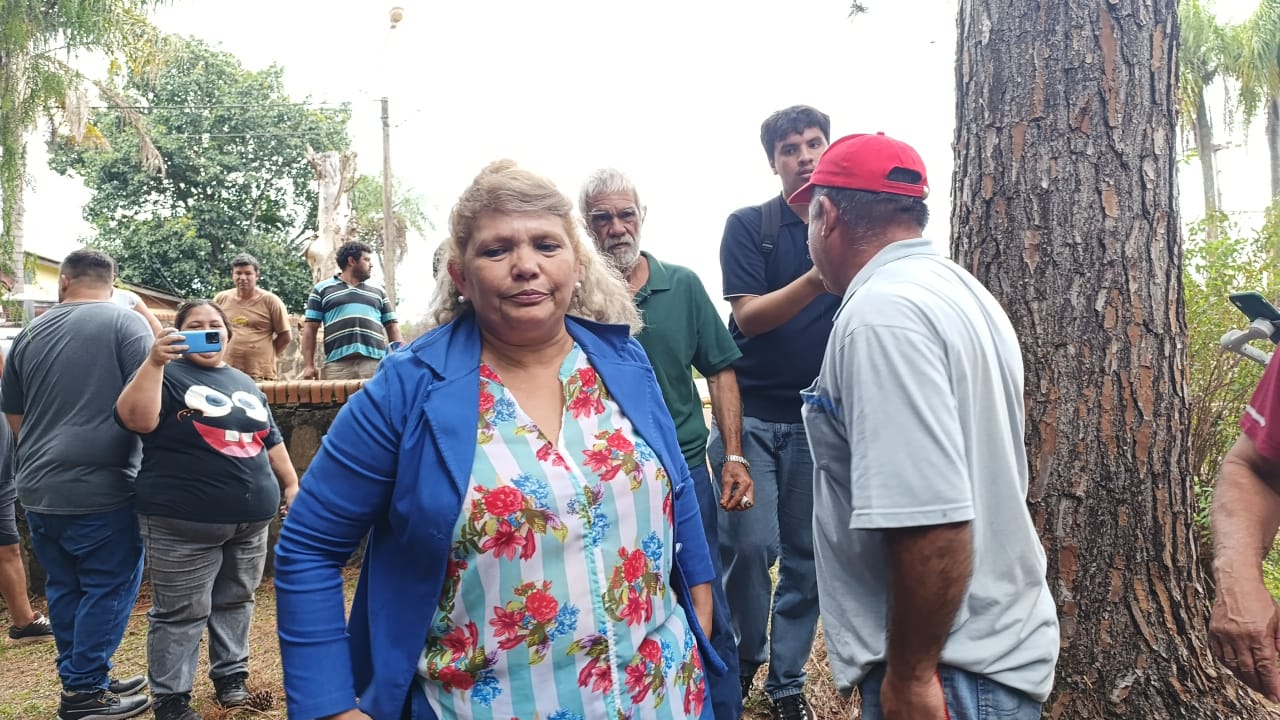 Norma Gularte como intendente interina de Caraguatay