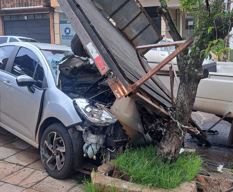 choque en cadena en Posadas