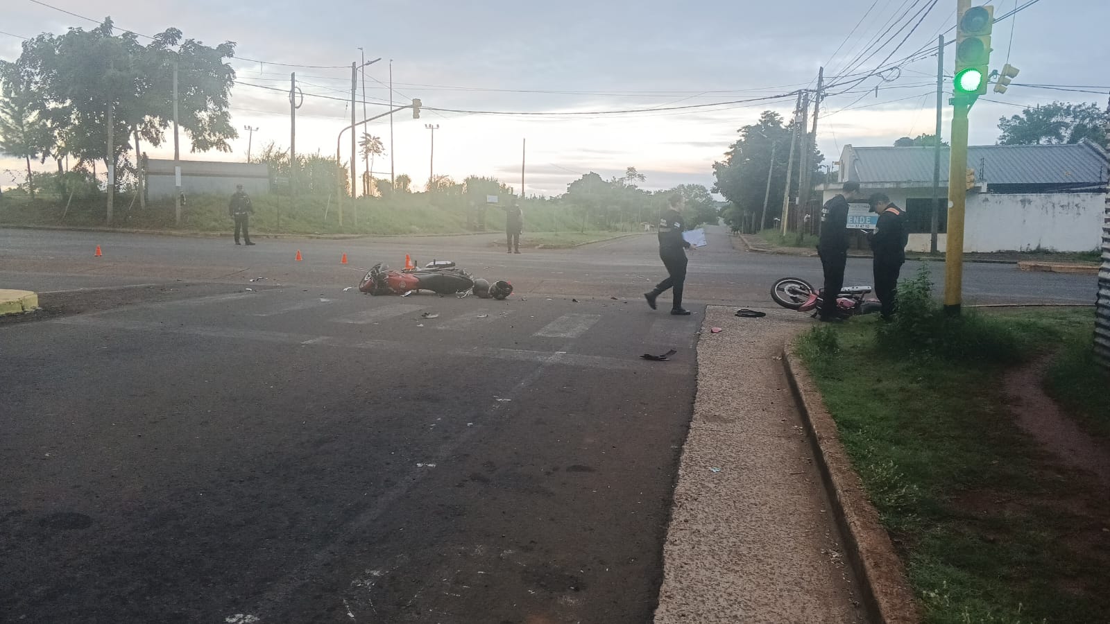 Choque entre motos en Posadas