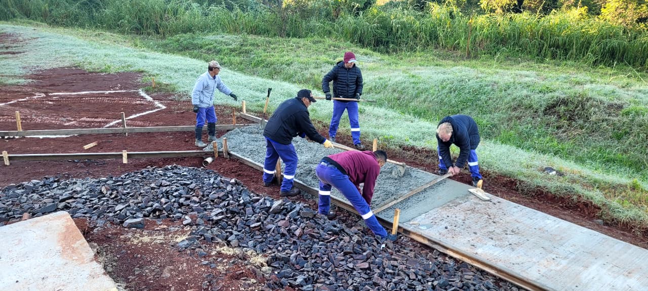 Avanzan las obras en la Plaza Villa Lindstrom de Oberá