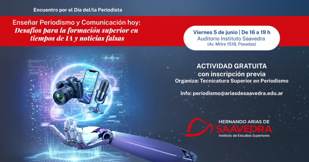 En Posadas debatirán sobre periodismo, inteligencia artificial y fake news